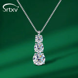 1.8CT Moissanite Pendant Diamond Necklace S925 Silver Wedding Jewelry