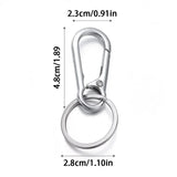 8Pcs Gourd Buckle Keychains Climbing Hook Stainless Steel Carabiner Keychain