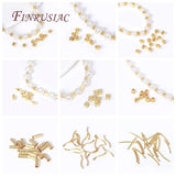 18K Plated Tube Wavy Curved Tube Beads for DIY Bracelets