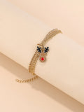 Alloy Bracelet With Christmas Element Ornament