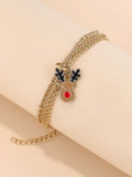Alloy Bracelet With Christmas Element Ornament