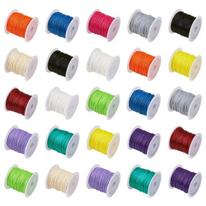 Mixed Jewelry Round Thread for Bracelet Making 1mm 10m/roll 25rolls/bag F60