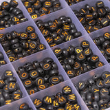 7mm Acrylic Letter Beads Set with Elastic Rope