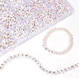 Letter Acrylic Beads Set 24 Cells with Elastic Rope
