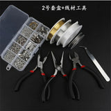 DIY Jewelry Making Materials Kit & Tool Set Rings/Clasp/Hook/Needle