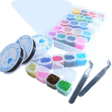 22400Pcs Colorful 2mm Czech Glass Crystal Beads DIY Jewelry Making