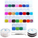 22400Pcs Colorful 2mm Czech Glass Crystal Beads DIY Jewelry Making