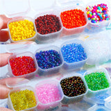 22400Pcs Colorful 2mm Czech Glass Crystal Beads DIY Jewelry Making