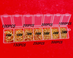 2500 Pcs Jump Rings Set 3-9mm DIY Jewelry