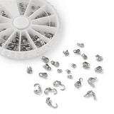 304 Stainless Steel Crimp Bead Tips for Jewelry Making