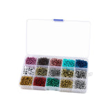 4mm Seed Beads Alphabet Letters Kit with Crystal Cord for Jewelry Making