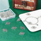 50Pcs Sunflower Charms Antique Silver Alloy Flowers Pendants