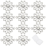 50Pcs Sunflower Charms Antique Silver Alloy Flowers Pendants
