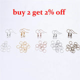 Alloy Jewelry Findings Set, Earring Hooks, Jump Rings Kit