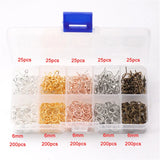 Alloy Jewelry Findings Set, Earring Hooks, Jump Rings Kit