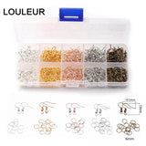 Alloy Jewelry Findings Set, Earring Hooks, Jump Rings Kit