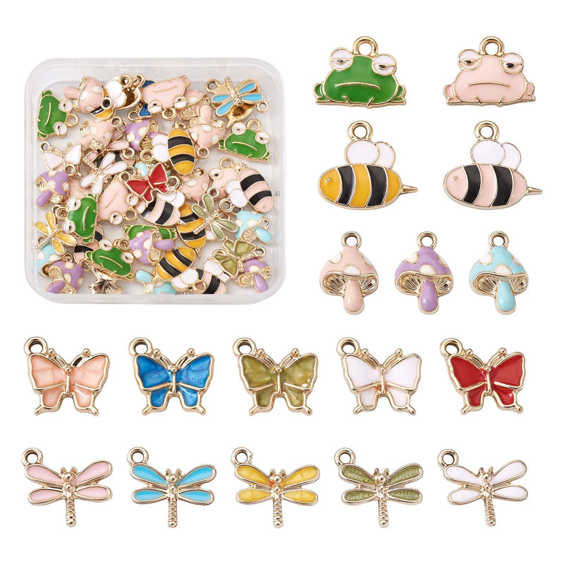Animal Shape Alloy Pendants Colorful Enamel Charms for DIY Jewelry Making
