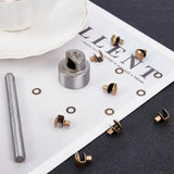 Brass Press Studs Cone Rivet Set DIY Leather Craft Rivets Repairing Accessories