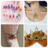 Colorful Butterfly Wing Resin Dangle Earring Charms DIY Kit