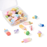 Colorful Candy Bear Lollipop Resin Pendants Keychain DIY Charms