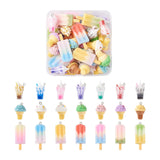 Colorful Candy Bear Lollipop Resin Pendants Keychain DIY Charms