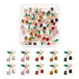Cherry Charms Alloy Pendant with Rhinestone, Jewelry Making Findings