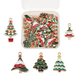 Christmas Alloy Enamel Pendants for DIY Jewelry Making Decor
