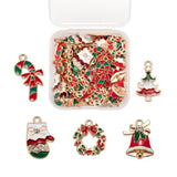 Christmas Alloy Enamel Pendants for DIY Jewelry Making Decor