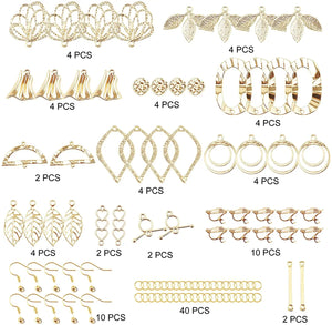 Alloy Metal Pendant Earrings Kit Classic Drop Mixed Shape Craft