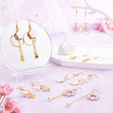 DIY Flower Petals Earrings Kit Glass Pearl Beads Hooks Charms Jewelry Crafts
