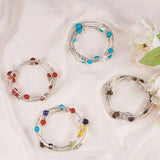DIY 4 Strand Chakra Beaded Wrap Bangle Kit - Jewelry Craft Supplies