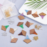 DIY Arrows Dangle Earrings Kit Resin Pendants Brass Ear Hooks Jump Rings