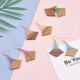 DIY Arrows Dangle Earrings Kit Resin Pendants Brass Ear Hooks Jump Rings