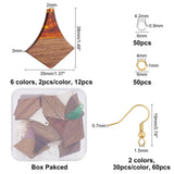 DIY Arrows Dangle Earrings Kit Resin Pendants Brass Ear Hooks Jump Rings