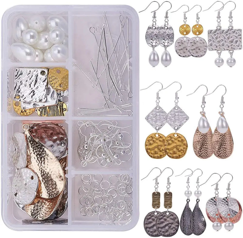 DIY Earrings Making Kit with Links Pendants Beads
