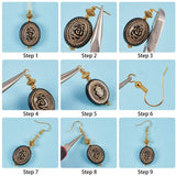 DIY Acrylic Dangle Earring Kit Golden Plated Enlaced Beads