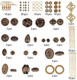 DIY Acrylic Dangle Earring Kit Golden Plated Enlaced Beads