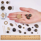 DIY Acrylic Dangle Earring Kit Golden Plated Enlaced Beads