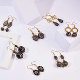 DIY Acrylic Dangle Earring Kit Golden Plated Enlaced Beads