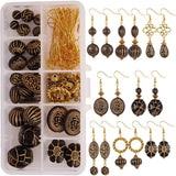 DIY Acrylic Dangle Earring Kit Golden Plated Enlaced Beads