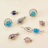 DIY 9PCS Bead Cage Pendant Jewelry Kit