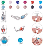 DIY 9PCS Bead Cage Pendant Jewelry Kit