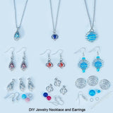 DIY 9PCS Bead Cage Pendant Jewelry Kit