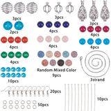 DIY 9PCS Bead Cage Pendant Jewelry Kit