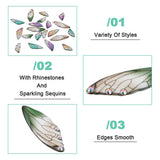 Butterfly Wing Earring Charms Kit Resin Pendant Golden Hooks Jump Rings