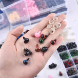 DIY Craft Eyes Noses Sets for Dolls, Colorful Safety Accessories