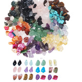 Natural Stone Chips Beads for Jewelry Making 15 Styles Bulk Crystal Chips