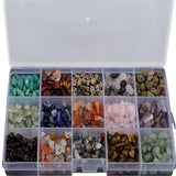 Natural Stone Chips Beads for Jewelry Making 15 Styles Bulk Crystal Chips