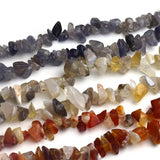 Natural Stone Chips Beads for Jewelry Making 15 Styles Bulk Crystal Chips