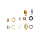 12 Styles Charms Hair Braid Dread Beads Clips Cuffs Rings